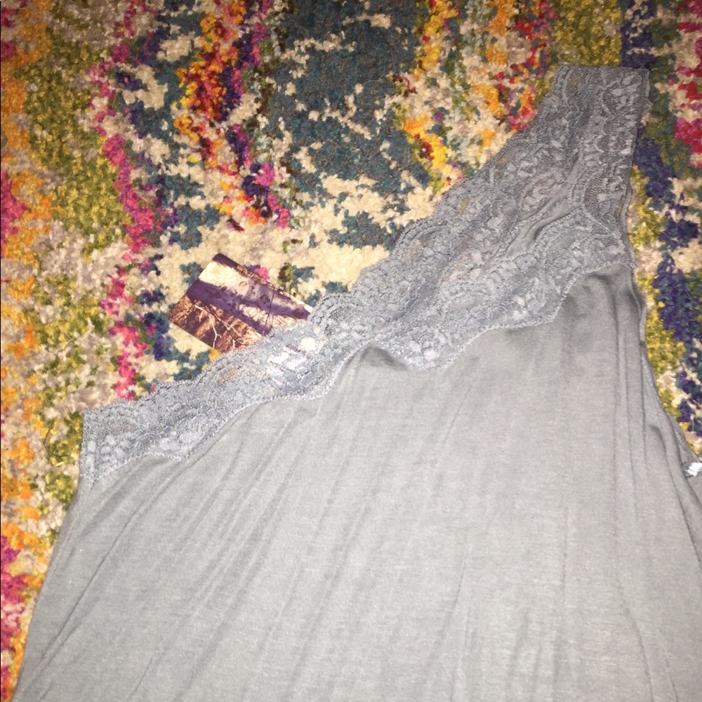Urban Outfitters one shoulder top Blue/Grey